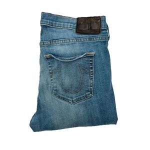 True Religion Halle Mid Rise Super Skinny Ankle Lace Up Jeans‎ Women's Size 32